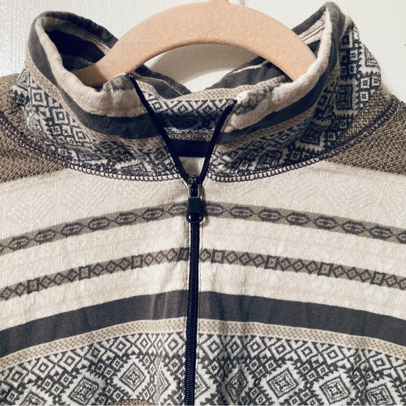 Old Ranch Southwestern patterned 100% cotton quarter zip pullover shirt size XL - Picture 4 of 5